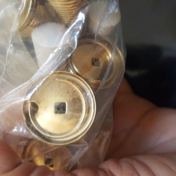 10 pack door stop polished brass new in package with plastic protective end - Picture 3 of 4